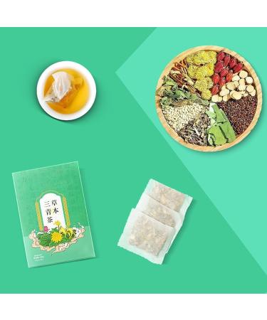 Herbal Three Green Tea Herbal liver tea chinese herbal tea for liver health liver cleansing herbal tea Dampness Removing Tea (3BOX) - Buy Online on GoSupps.com
