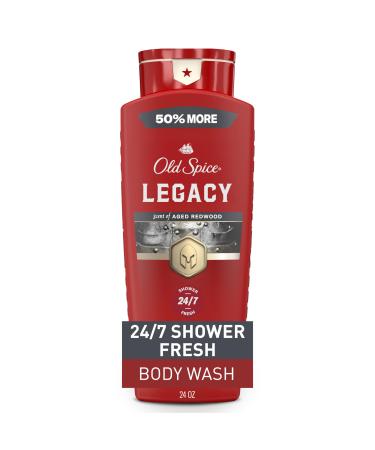 Old Spice Red Collection Body Wash for Men Legacy Scent Refreshing Clean Moisturizing Formula Long-Lasting Fragrance 24oz (709ml)
