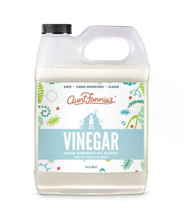 Aunt Fannie's All Purpose 6% Distilled White Cleaning Vinegar, 33 Ounce, Multipurpose Household Cleaner 33 Fl Oz (Pack of 1)