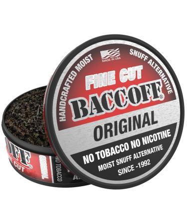 BaccOff, Original Fine Cut, Premium Tobacco Free, Nicotine Free Snuff Alternative (10 Cans) Original Fine Cut 1.2 Ounce (Pack of 10)