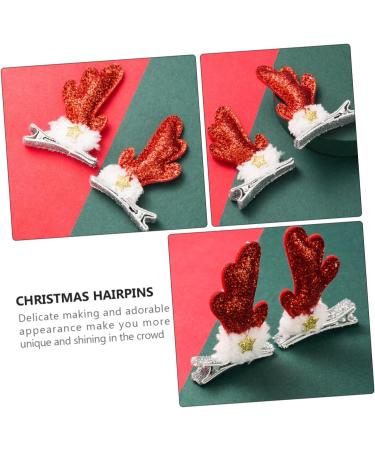 minkissy 2 Pairs Elk Sequin Barrette Reindeer Hair Pin Christmas Mini Headdress Xmas Costume Hair Clip Holiday Party Hair Clips for Kids Christmas Hairpin Gift Sequins Girl Fabric - Buy Online on GoSupps.com