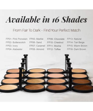 Maydear Pressed Powder Foundation - Matte Natural Concealer & Foundation in One | Longwearing Weightless Mocha - Shop Internationally - Buy Online on GoSupps.com