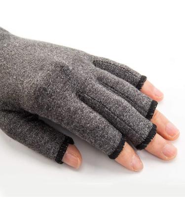 Compression Gloves Fingerless Gloves for Arthritis Providing Warmth and Compression to Increase Circulation Reducing Pain (S Grey) Small Grey - Buy Online on GoSupps.com