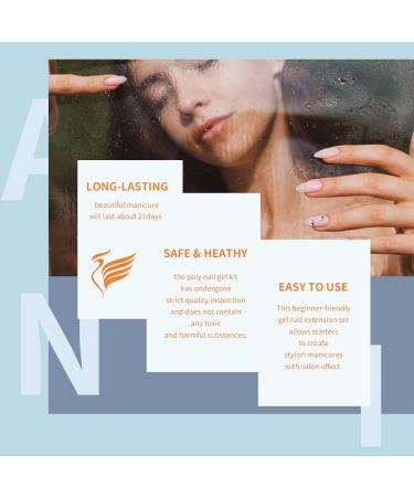 PHOENIXY Poly Nail Gel Kit: 9 PCS White Purple Cinnamon Series with UV LED Lamp - Beginner Nail Extension Set for Women - Buy Online on GoSupps.com