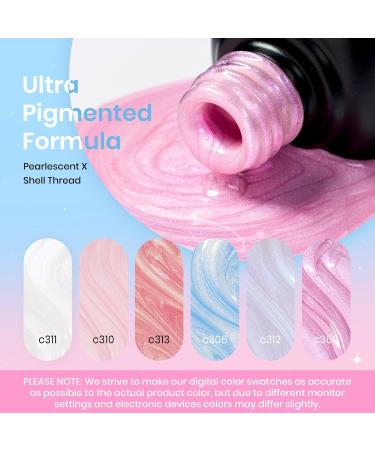 Beetles Pearl Gel Nail Polish - 6 Colors Shimmer Glitter UV LED Soak Off Mermaid Effect DIY Manicure Gift for Women - Buy Online on GoSupps.com