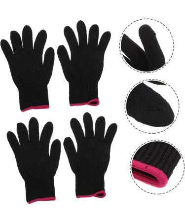 Alipis 1 Set 4pcs Gloves Curling Iron Glove Bumps Glove Anti-Scald Hairdressing Tool Black 21.5X12.2 cm - Buy Online on GoSupps.com