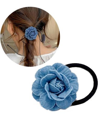 Muloo Woman Denim-Hairpin Flower Girls Blue Jeans Hair Clip Lady Hairgrips Fashion HairPin Thin Hair Accessory Girl Teen Decor - Buy Online on GoSupps.com