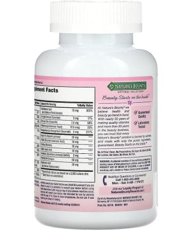 Nature's Bounty Hair Skin and Nails 5000 mcg Biotin - 250 Coated Tablets (4 Bottles, 1000 Softgels) - Buy Online on GoSupps.com