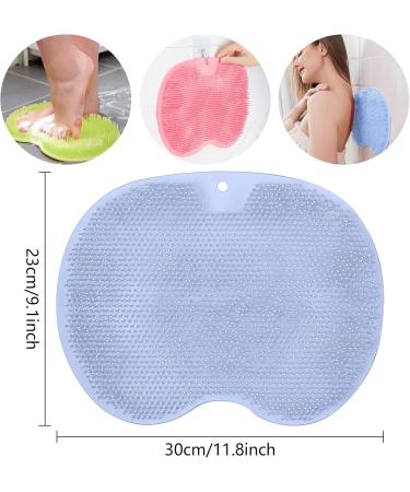 Buy Non-Slip Silicone Foot Brush for Shower | Massage Pad with Suction Cup | Relieve Tired Feet - Blue - Buy Online on GoSupps.com