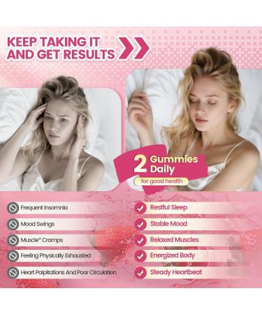 24-in-1 Magnesium Complex Gummies 6183mg High Potency Formula with CoQ10 Vitamin B6 K2 & D3 Promotes Relaxation Energy & Bone Support Delicious Strawberry Flavor 60 Gummies - Buy Online on GoSupps.com