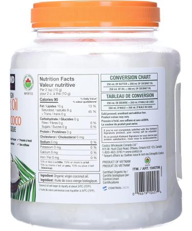 2.48L. Coconut Oil. Organic. Virgin. Cold Pressed. Unrefined. Additive Free. - Buy Online on GoSupps.com