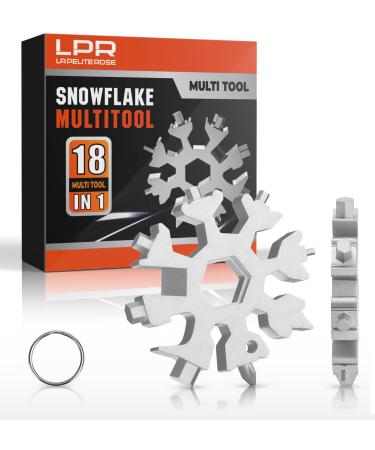 Multitool 18 In 1 Snowflake Multi tool for Outdoor Camping Survival Accessories- Stocking Stuffers Mens Gifts, Screwdriver - Hexagonal Spanner - Ring Spanner - Bottle Opener 3-Snowflake Multi Tool
