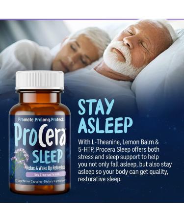 Procera Sleep - Wake Feeling Refreshed - Helps Regulate Circadian Cycles - 7 Clinically Proven Natural Ingredients - Non Habit-Forming - No Side Effects - Theanine - Melatonin - Lemon Balm - 60 Count - Buy Online on GoSupps.com