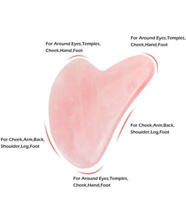 Natural Jade Gua Sha Massager - Organic Anti-Aging Rosa Quartz Board for Skin Rejuvenation & Beauty Therapy - Buy Online on GoSupps.com