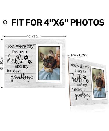 SteadStyle Pet Memorial Picture Frame | Sympathy Gift for Loss of Dog | Paw Prints Photo Frame 4x6 | Remembrance Gifts for Pet Lovers - Buy Online on GoSupps.com
