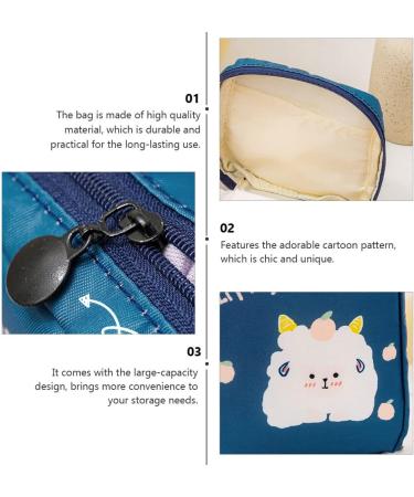 Lurrose 4-Piece Women's Bandage Storage Bag Set | Cotton & Oxford Fabric | Portable White Cat Pocket Pouches (12.5x12cm) - Buy Online on GoSupps.com