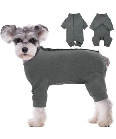 Kuoser dog body after op medical body dog dogs pajamas dog body after castration anti-licking wound protection cone alternative (XL gray) XL gray