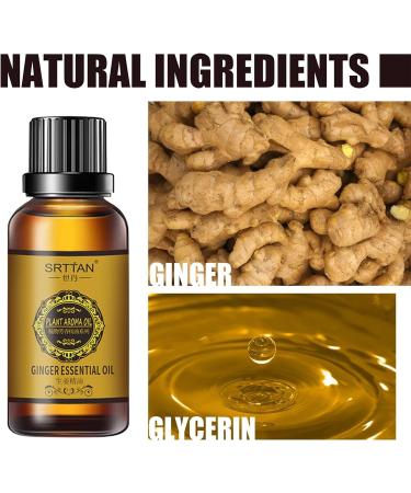 Natural Abdominal Drainage Ginger Oil - 10ml Essential Oil for Slimming & Lymphatic Massage - Buy Online on GoSupps.com