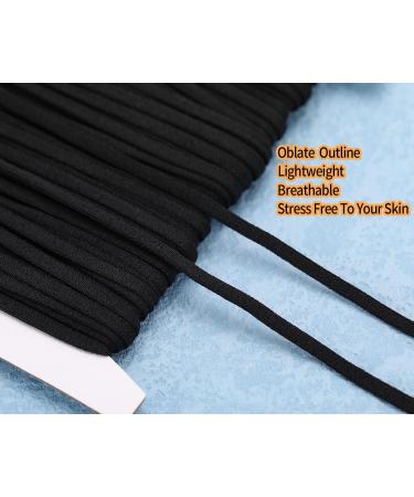 YAKRUNA 1/4 Inch Black Elastic Cord for Face Masks - 50M Soft String for Crafts & Sewing - Buy Online on GoSupps.com