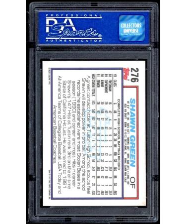 Shawn Green 1992 Topps Rookie Card #276 PSA 9 - Rare Collectible - Buy Online on GoSupps.com