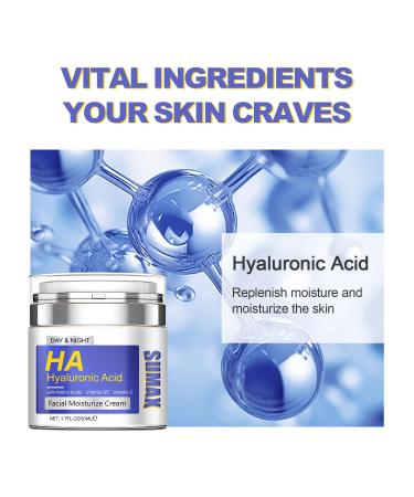 Sumax Face Moisturizing Cream - Hydrating Face Moisturizer for Dry Skin with Hyaluronic Acid & Vitamin E | 50ml Day & Night Cream for Women - Buy Online on GoSupps.com