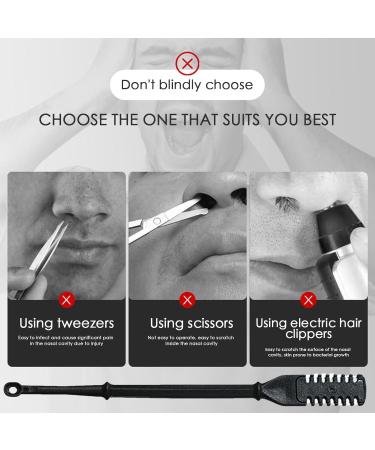 Holds Nose Hair Shaver Manual Nose Hair Trimmer Set of 4 Nose Hair Trimmers Comfortable handle nose hair remover for business travel dorm room Black - Buy Online on GoSupps.com