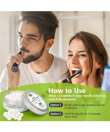 200 Pcs Toothpaste Tablets Nano Hydroxyapatite with Probiotics Reduce Sensitivity Fluoride & Plastic Free Eco Friendly & Travel Mouthwash Tablets - Buy Online on GoSupps.com