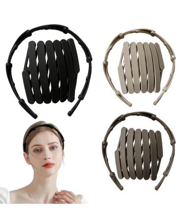Retractable Pocket Headband | Anti-Slip Retractable Multifunctional Hairband - Portable Hair Accessories for Outdoor Travel Running