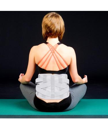 EXCEART Sports Men's Waist Support - Breathable Gym Binder & Back Brace - Air Mesh Pelvis Strap (115X23X1CM) - Silver - International Shipping Available - Buy Online on GoSupps.com