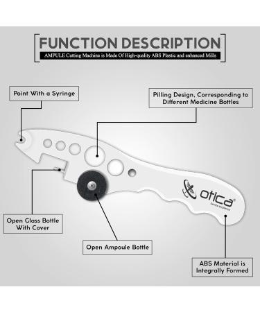Otica Ampoule Cutter for Doctors & Nurses | Glass Bottle Breakers for Hospitals & Clinics | White Opulent Garden - Buy Online on GoSupps.com