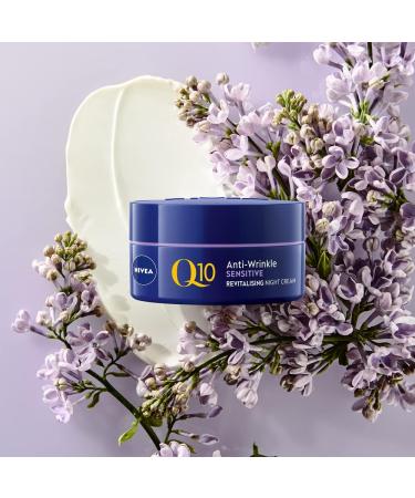 NIVEA Q10 Anti-Wrinkle Sensitive Night Cream - 50ml | Skin Identical Q10 & Liquorice Extract - Buy Online on GoSupps.com