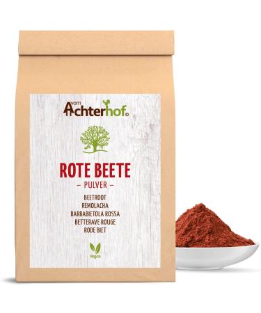 Beetroot powder 100g |Endig hearty and sweet |Raw and cooked usable |Ideal for coloring food |from the Achterhof 100 g (1 Pack) - Buy Online on GoSupps.com
