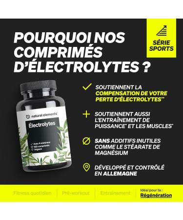 Electrolytes in Tablets - 180 Tablets with Magnesium Calcium Sodium and Chloride - Magnesium for Your Electrolyte Balance a - Buy Online on GoSupps.com