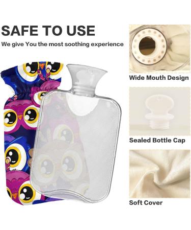 Hot Water Bottles with Owl Cover | 2L Heating Pad for Pain Relief & Cold Compress - Buy Online on GoSupps.com