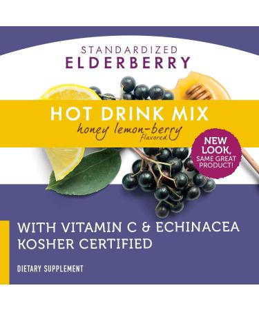 Nature's Way Sambucus Elderberry Hot Drink Mix with Vitamin C & Echinacea - 10 Count - Buy Online on GoSupps.com