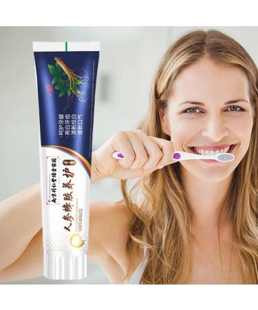 Teeth Whitening Toothpaste | Ginseng Propolis Toothpaste for Bad Breath 100g White Toothpaste Toothpaste for Loose Teeth Care Cleaning in - Buy Online on GoSupps.com