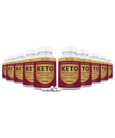 Justified Laboratories Great Results Keto ACV Pills 1275MG Formulated with Apple Cider Vinegar Keto Support Blend 60 Capsules (10 Bottles)