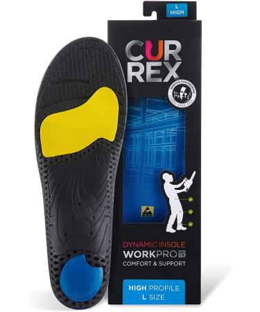 currex WorkPRO ESD Insole | Men & Women Dynamic Support Insole | Antistatic For Work Safety | Shock Absorbing Support Insoles | For Work Shoes & Electrostatic Environments XL (Mens 11-12.5 / Womens 12.5-14) High Arch - Blue