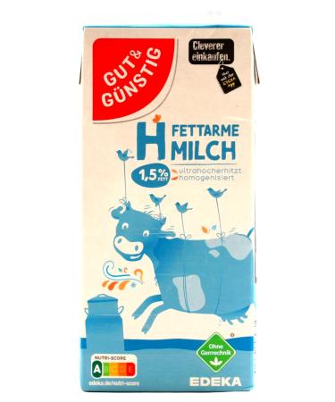 Buy Good & Cheap UHT Milk 1.5% - Pack of 12 (12 x 1L) | International Shipping Available - Buy Online on GoSupps.com