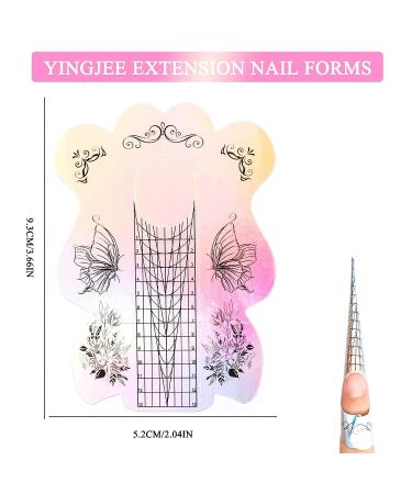 200PCS Butterfly Nail Forms | Long Thick Acrylic Nail Extension Tips | Professional DIY Manicure Tool for Home Salon - Buy Online on GoSupps.com