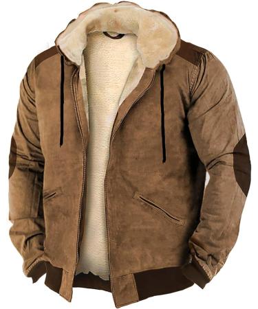 Hanxiulin Fluffy Fleece Plush Jacket for Men | Warm Zipper Wool Winter Coat | Oversized Autumn Fleece Jacket - Buy Online on GoSupps.com