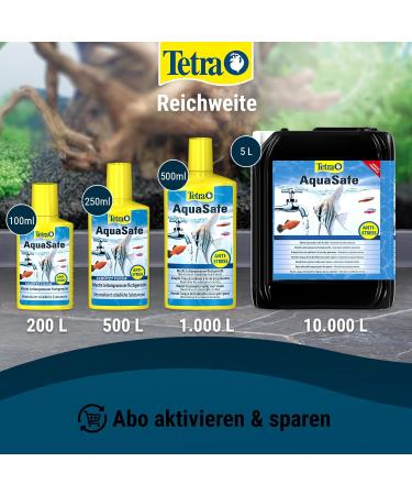 Tetra AquaSafe 5L - Premium Water Conditioner for Fish-Friendly & Natural Aquarium Water - Buy Online on GoSupps.com