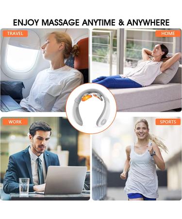 Electric Pulse Neck Massager with Heat - 6 Modes, 15 Levels - Cordless Deep Tissue Relief - Portable Gift for Men and Women - Buy Online on GoSupps.com