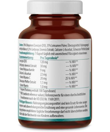 Coenzyme Q10 100 Capsules | Pure Patented Q10 | Achterhof - Boost Energy & Support Heart Health - Buy Online on GoSupps.com