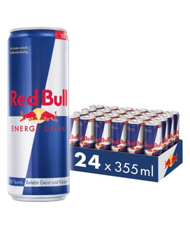 Red Bull Energy Drink 24 x 355 ml cans drinks 24-pack WITHOUT DEPOSIT No deposit - Austria