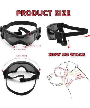 Dog Sunglasses - UV Protection Waterproof Glasses for Medium & Large Dogs - Stylish Pet Eye Protection - Buy Online on GoSupps.com