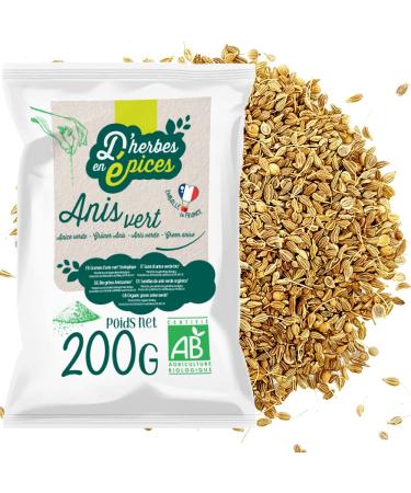 herbes en pices DHERBES AND EPICES Green anise 200g Bulk Organic Herbal Tea and Infusion Certified organic