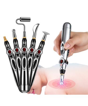 Darkswan acupuncture pen 5-in-1 electronic acupuncture pen set acupressure pen for pain relief energy pulse ultrasound acupuncture pen therapy device driven by 1 AA battery - Buy Online on GoSupps.com