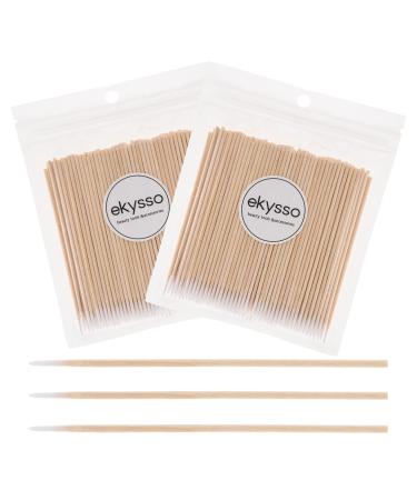 600 Counts 4 Inch Microblading Cotton Swabs Microblading Supplies Cotton Tipped Applicators with Wooden Stick Pointed Cotton Swabs Pointy Cotton Buds Precision Cotton Sticks for Makeup