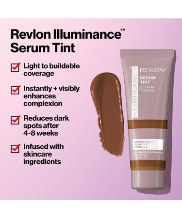 Revlon Illuminance Tinted Serum Triple Hyaluronic Acid Evens Out Skin Tone Over Time and Hydrates All Day 317 Tan Sand 0.94 fl oz/ 28ml 28 ml (Pack of 1) 317 Tan Sand - Buy Online on GoSupps.com